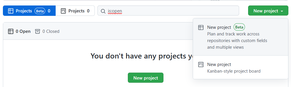 The new GitHub Projects experience